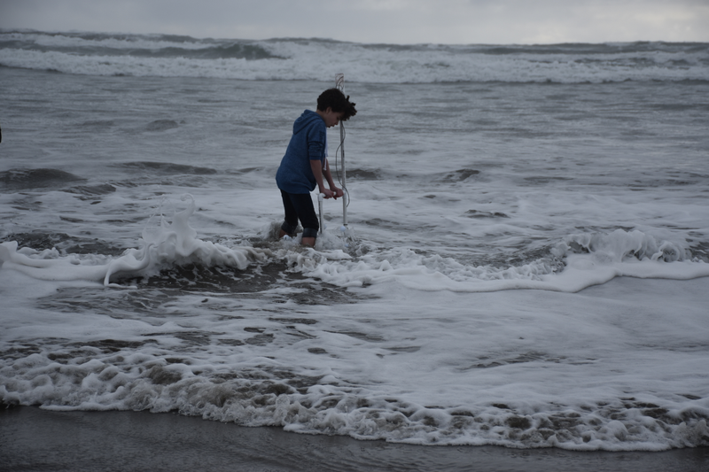 Bravo testing her wave energy generation prototype. Photo: Tammy Bravo